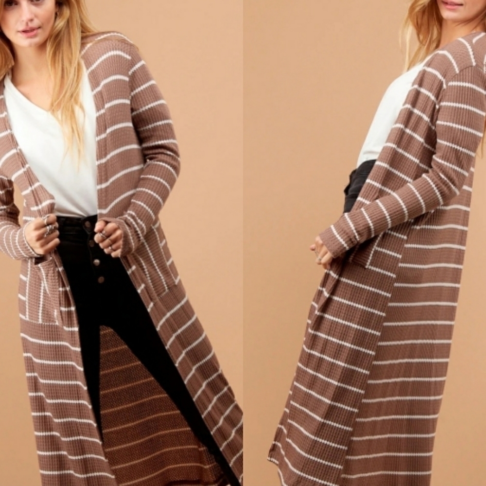 Brown Thermal Pocketed Duster